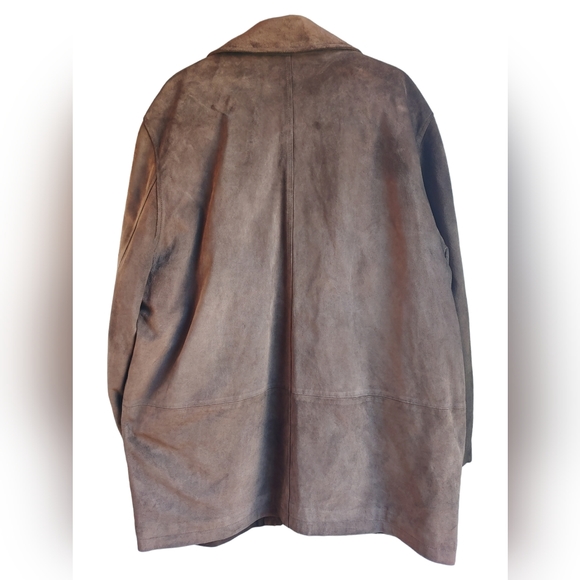 Men's Polo by Ralph Lauren Brown Leather Suede Jacket Coat Size 1XB Big & Tall - Picture 13 of 14